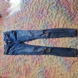 Free People High Rise distressed jeans women's size W 25 L